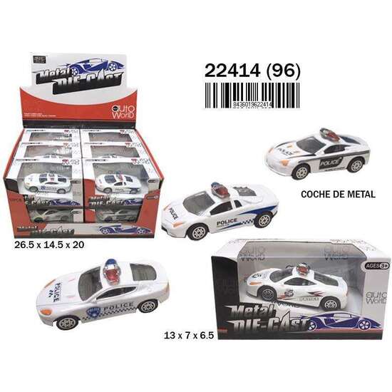 COCHE DE METAL POLICE ESCALA 1:50 - MODELOS SURTIDOS image 1