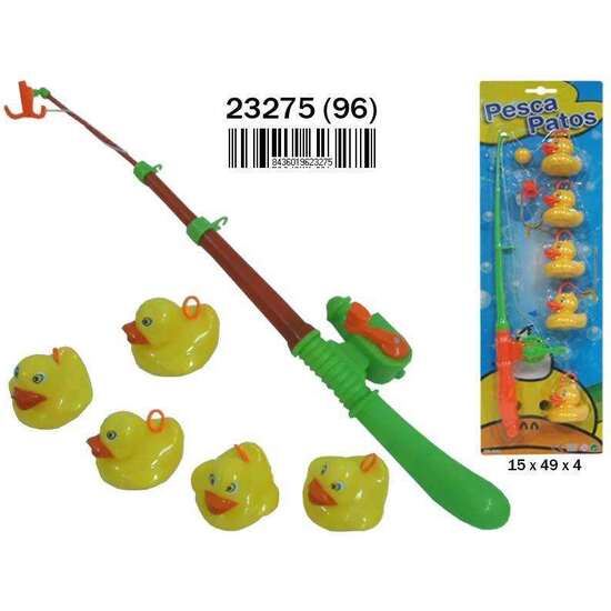 JUEGO DE PESCA CAÑA CON 5 PATOS 15X49X4 CM - MODELOS SURTIDOS image 1