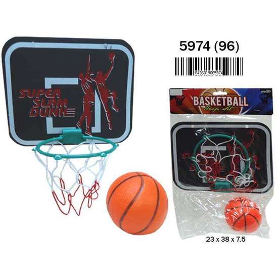 CANASTA BALONCESTO CON PELOTA EN BOLSA 23X38X7,5 CM image 2