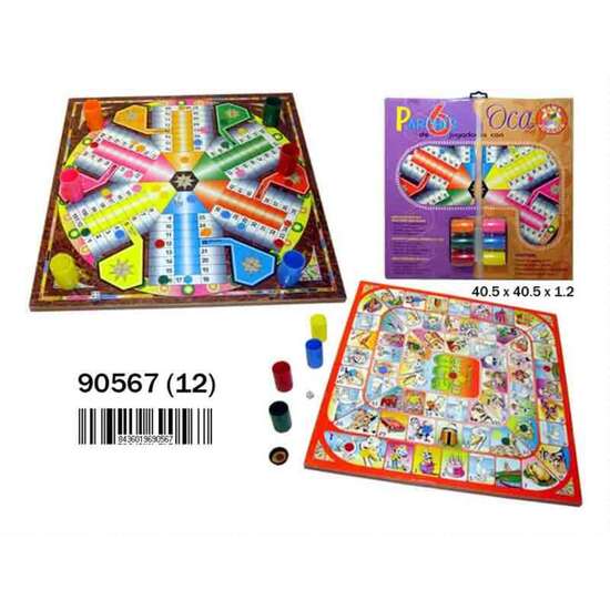 TABLERO DE MADERA PARCHIS 6 Y OCA CON ACCESORIOS 40,5X40,5X1,2 CM image 3