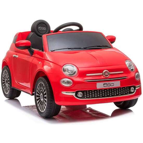 COCHE FIAT 500 ROJO CON CONTROL REMOTO Y MP3 BATERIA 6V 4,5 AH -MOTOR 30 W image 0