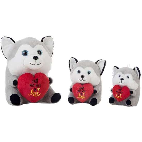 PELUCHE PERRITO BOLI CORAZÓN 35CM_3 STDOS. image 1