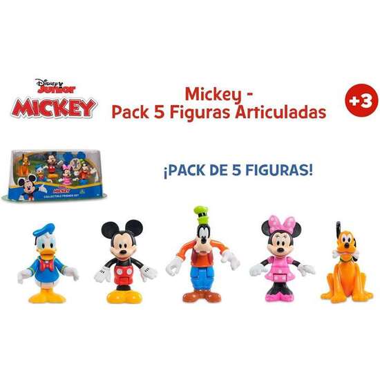 FIGURAS MICKEY ARTICULADAS PACK 5 FIGURAS 7,6 CM (MICKEY, MINNIE, PLUTO, GOOFY Y DONALD) image 1