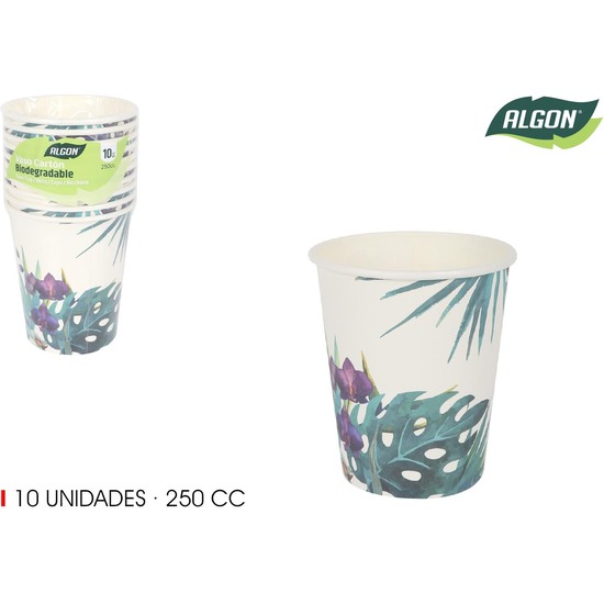 SET-10 VASO CARTON TROPIC 250CC ALGON image 0