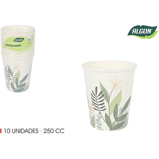 SET-10 VASO CARTON FLORA 250CC ALGON image 0