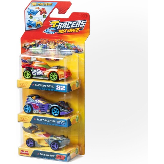 PACK 3 T-RACERS MIXN RACE BLISTER image 0