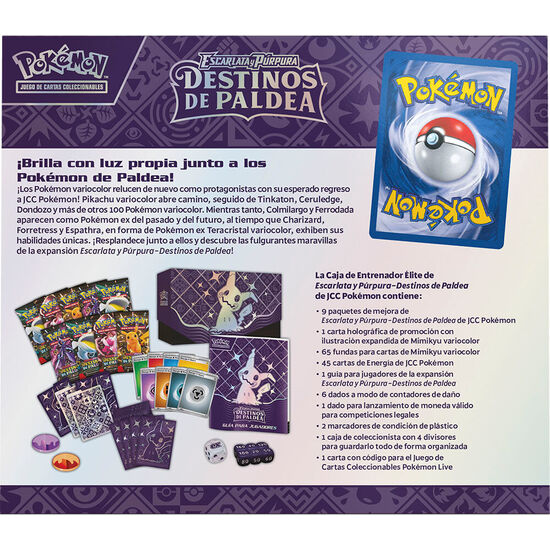 ESTUCHE JUEGO CARTAS COLECCIONABLES DESTINOS DE PALDEA ESCARLATA Y PURPURA POKEMON ESPAÑOL image 0