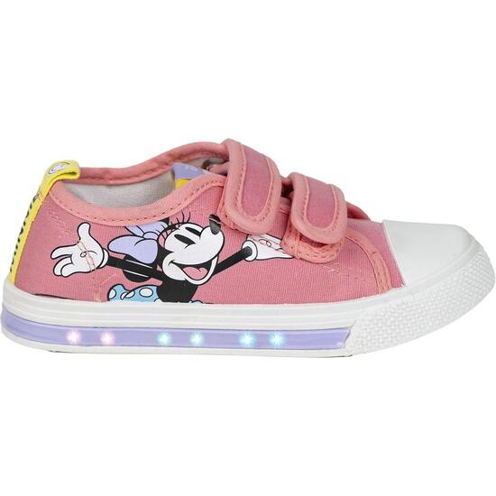 ZAPATILLA LONETA SUELA PVC CON LUCES ALGODÓN MINNIE image 0