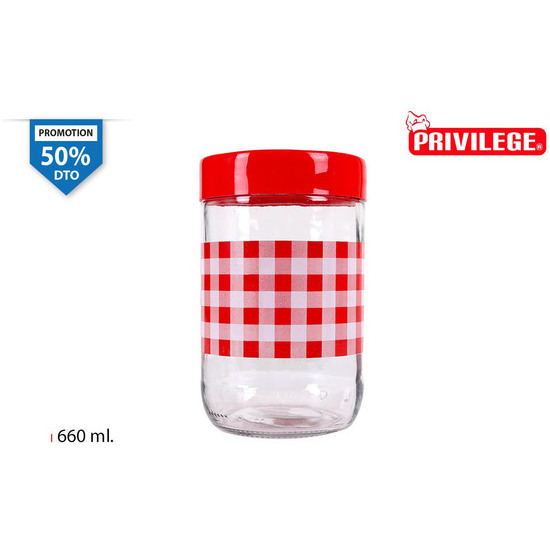 660ML GLASS JAR VICHY PRIVILEGE image 0