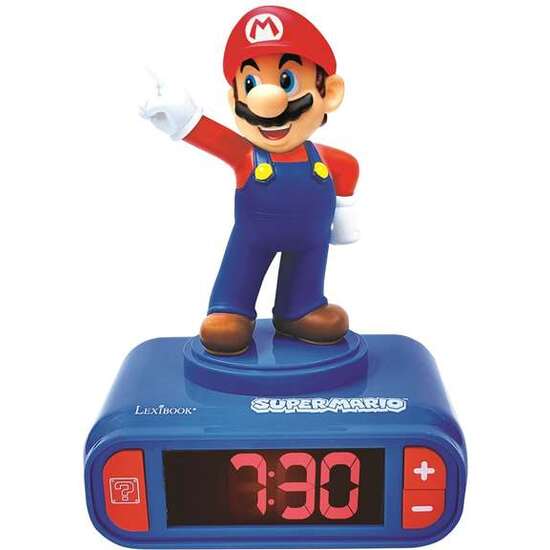 DESPERTADOR DIGITAL SUPER MARIO 3D. CON EFECTOS DE SONIDO. 15X10X20CM image 0