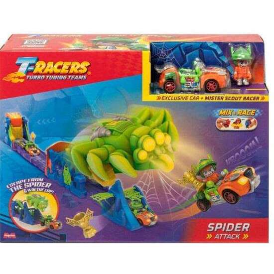 PISTA T-RACERS SPIDER ATTACK CON 1 T-RACER EXCLUSIVO. !INTENTA ESCAPAR DE LA ARAÑA! image 3