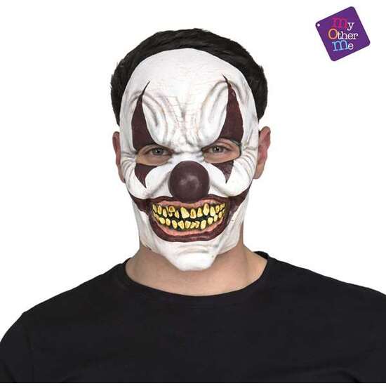1/2 MÁSCARA PAYASO DIABÓLICO ONE SIZE image 0