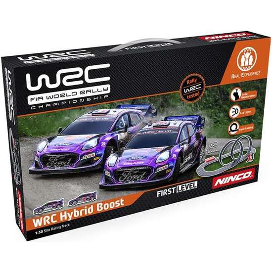 PISTA WRC HYBRID BOOST 94X60 CM (3,2 METROS DE RECORRIDO) INCLUYE 2 COCHES CON LUZ image 0