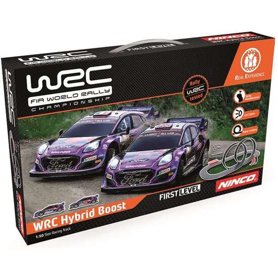 PISTA WRC HYBRID BOOST 94X60 CM (3,2 METROS DE RECORRIDO) INCLUYE 2 COCHES CON LUZ image 1