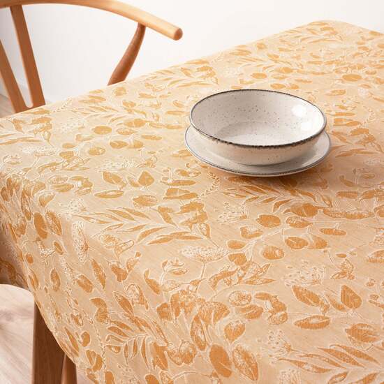 MANTEL ANTIMANCHAS JACQUARD BACOLI 32010D2 GOLD image 1