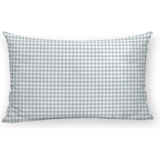 FUNDA DE ALMOHADA 100% ALGODÓN VICHY AZUL image 0