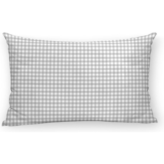 FUNDA DE ALMOHADA 100% ALGODÓN VICHY GRIS image 0
