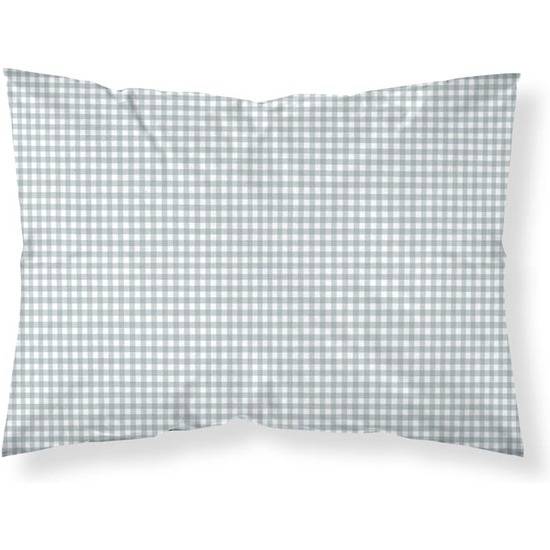 FUNDA DE ALMOHADA 100% ALGODÓN VICHY AZUL image 0