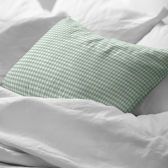 FUNDA DE ALMOHADA 100% ALGODÓN VICHY MINT image 1