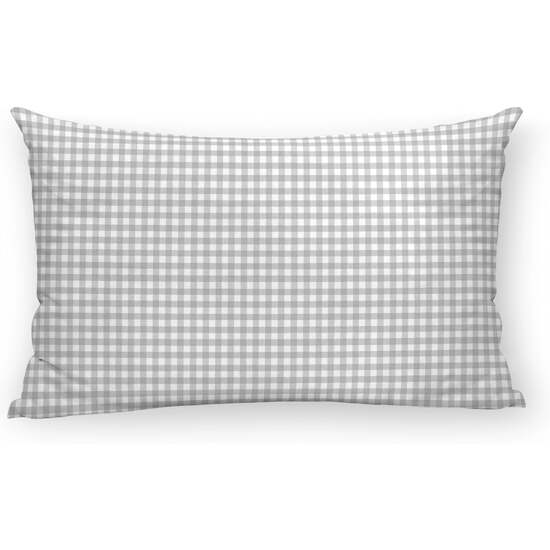 FUNDA DE COJÍN ALGODÓN VICHY GRIS C image 0