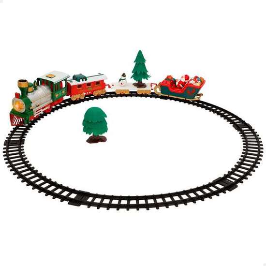 TREN ELECTRICO NAVIDAD CON LUZ Y SONIDO. 20 PIEZAS. 91X44X30 CM image 0