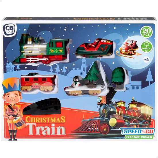 TREN ELECTRICO NAVIDAD CON LUZ Y SONIDO. 20 PIEZAS. 91X44X30 CM image 1