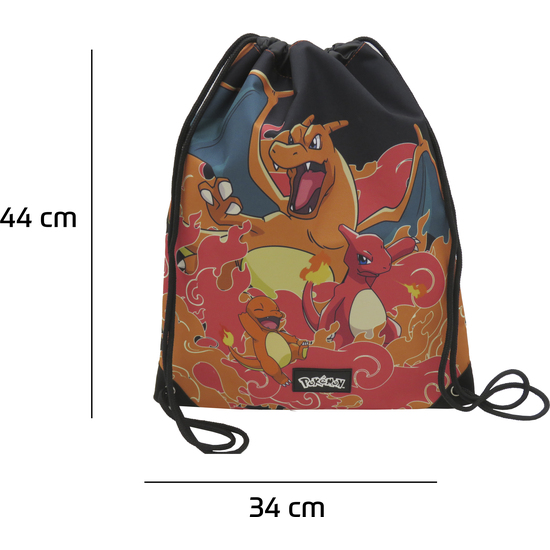 SACO CHARMANDER EVOLUTION POKEMON 34X42CM image 3