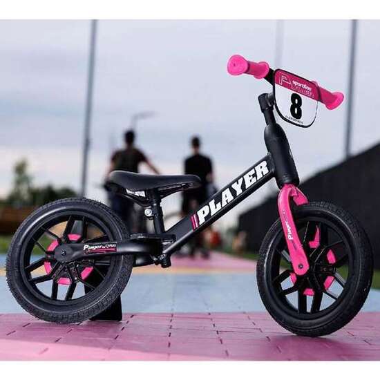 BICICLETA SIN PEDALES NEW BIKE PLAYER CON LUCES ROSA10" image 5