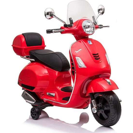 MOTO VESPA ROJA 2 MOTOR DE 30 W BATERIA12 V 7AH INCLUYE MP3 image 0