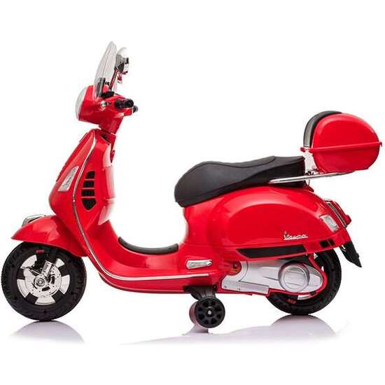 MOTO VESPA ROJA 2 MOTOR DE 30 W BATERIA12 V 7AH INCLUYE MP3 image 3