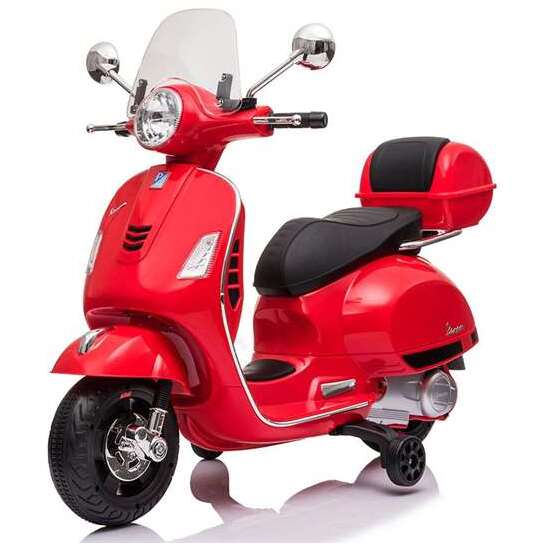 MOTO VESPA ROJA 2 MOTOR DE 30 W BATERIA12 V 7AH INCLUYE MP3 image 4