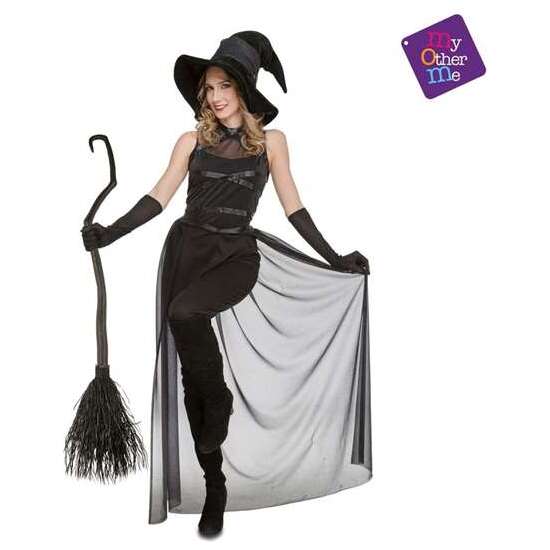 DISFRAZ BRUJA NEGRA TALLA XS (SOMBRERO Y MONO CON FALDA) image 1