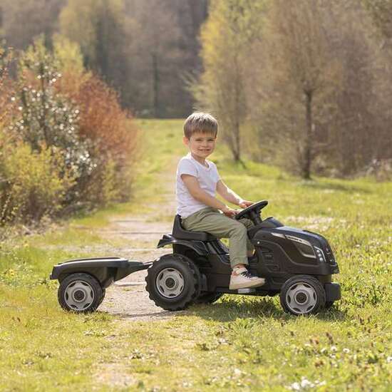 TRACTOR A PEDALES FARMER XL CON REMOLQUE NEGRO 142X44X54 CM image 3