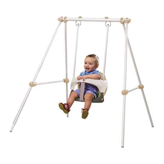 COLUMPIO DE METAL BABY SWING BEIGE 120X124X120 CM image 0