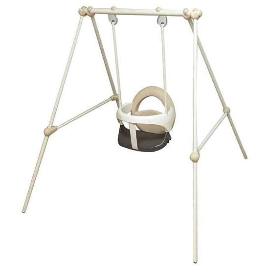 COLUMPIO DE METAL BABY SWING BEIGE 120X124X120 CM image 1