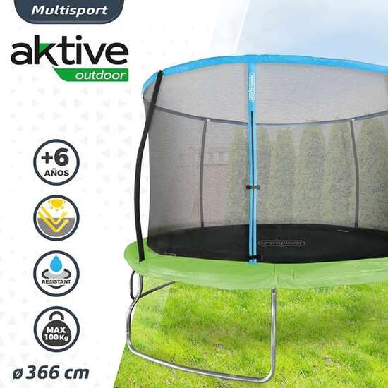 TRAMPOLÍN CON RED 366 DIÁMETRO X 266 CM ALTURA SOPORTA 100 KG image 4