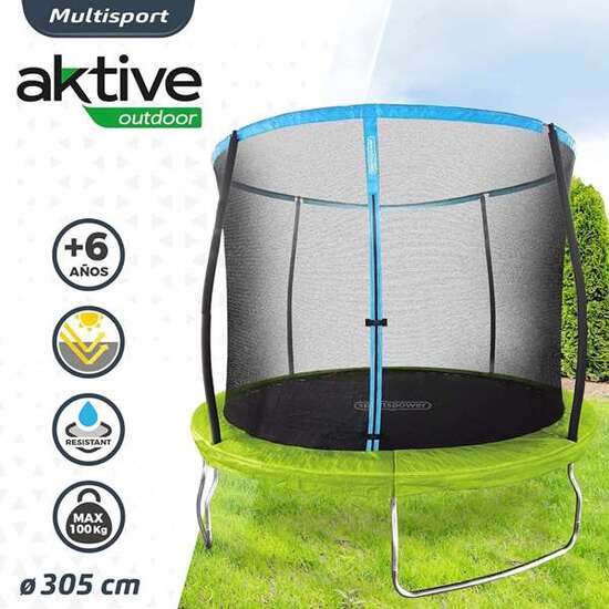 TRAMPOLÍN CON RED 305 DIÁMETRO X 250 CM ALTURA SOPORTA 100 KG image 1