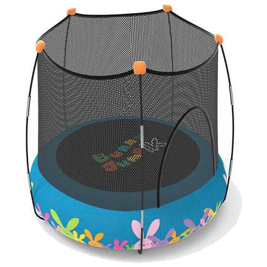 TRAMPOLIN AZIL CON RED HINCHABLE 120 CM DIAMETRO X 35 CM ALTURA image 0