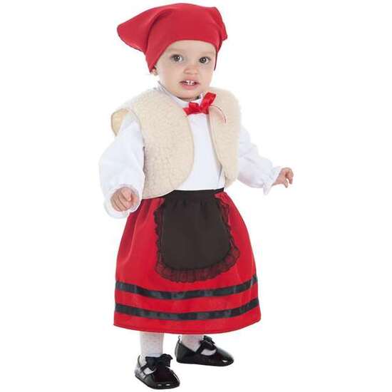 DISFRAZ BEBE PASTORA CON CHALECO TALLA 12-24 MESES image 0