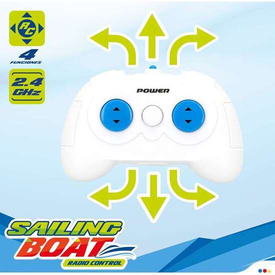 BARCO VELERO RADIO CONTROL 2,4GHZ 4 FUNCIONES 32,5 X 22,5 CM image 3