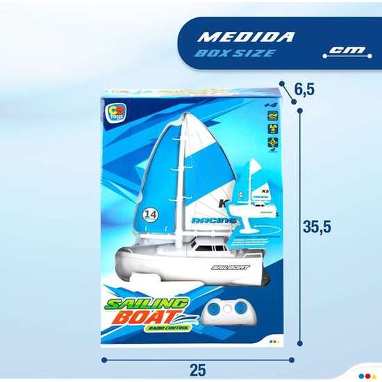 BARCO VELERO RADIO CONTROL 2,4GHZ 4 FUNCIONES 32,5 X 22,5 CM image 5