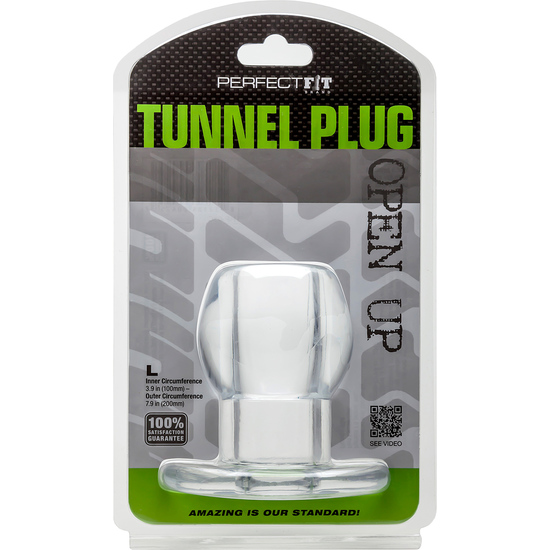 ASS TUNNEL PLUG SILICONE CLEAR L image 1