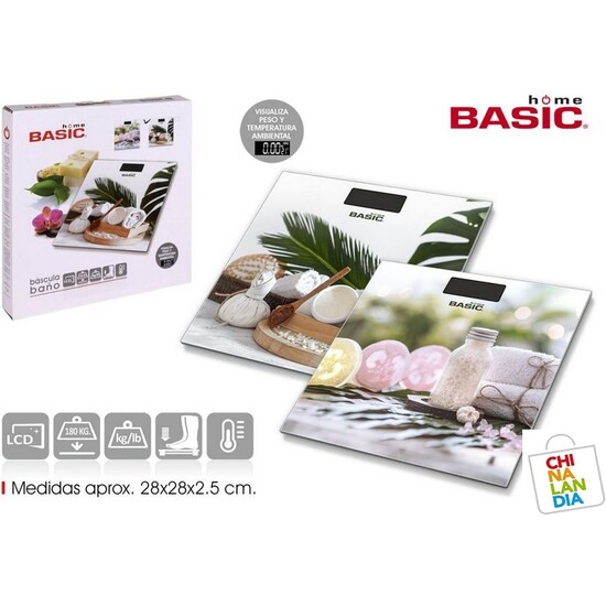 BASCULA BAÑO DIGITAL 180KG BASIC HOME image 0