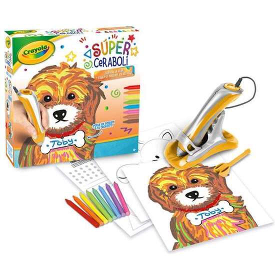 SÚPER CERABOLI CRAYOLA CACHORRITO ¡DERRITE LA CERA Y CREA TUS DIBUJOS EN RELIEVE! 30 X 30 X 7,5 CM image 0