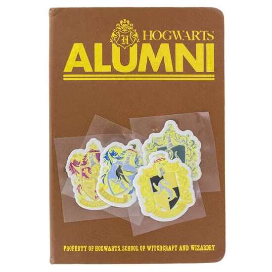 LIBRETA HARRY POTTER HOGWARTS ALUMNI CON PEGATINAS image 0