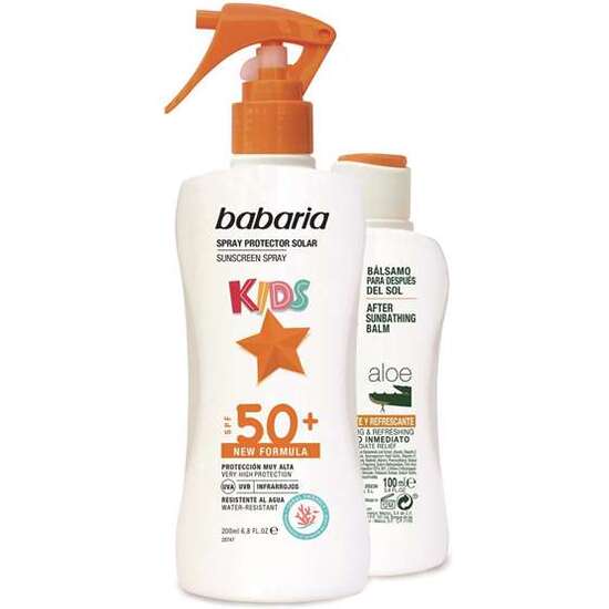 SPRAY PROTECTOR SOLAR INFANTIL BABARIA F-50 200 ML + AFTER SUN 100 ML image 0