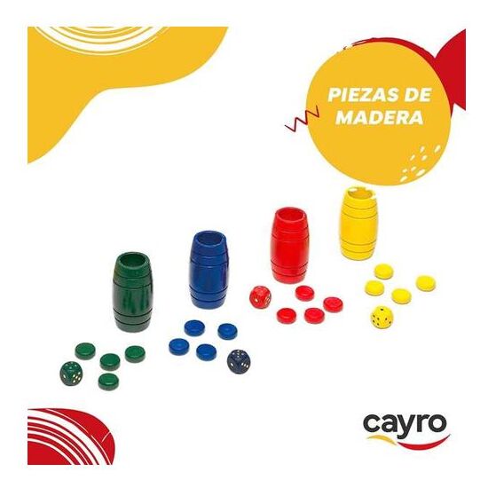 ACCESORIOS DE PARCHIS 4 JUGADORES DE MADERA image 3