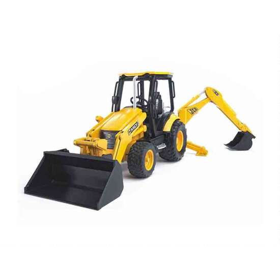 VEHICULO EXCAVADORA JCB CON PALA FRONTAL Y BRAZO TRASERO DESMONTABLE 41X12X17 CM image 0