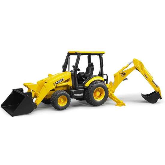 VEHICULO EXCAVADORA JCB CON PALA FRONTAL Y BRAZO TRASERO DESMONTABLE 41X12X17 CM image 1