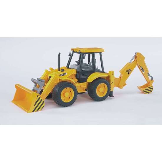 VEHICULO EXCAVADORA JCB CON PALA TRASERA Y DELANTERA 52X16X19 CM image 0